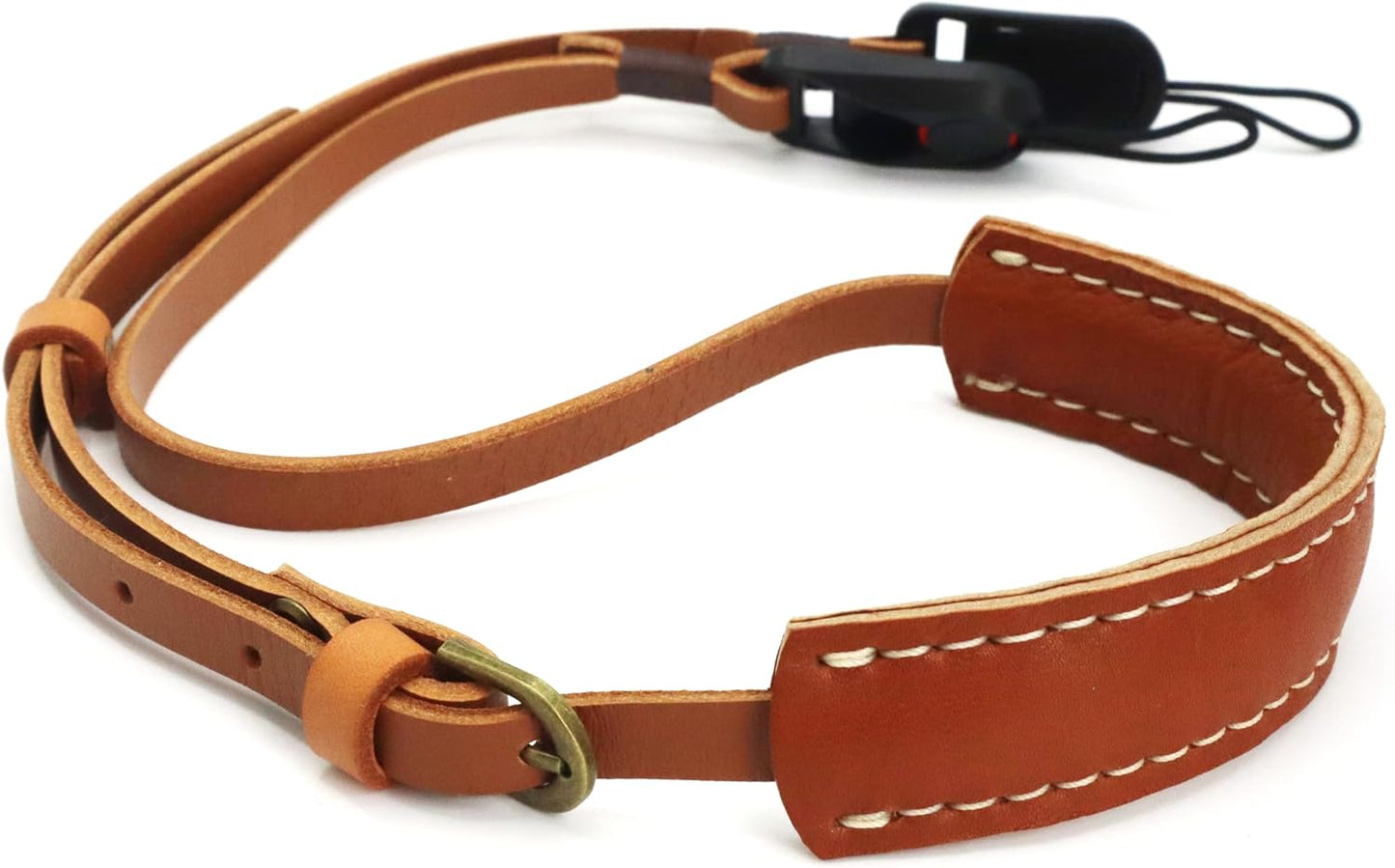 SNLxStudioz Genuine Leather Camera Neck Strap with Quick Release - Thin Shoulder Strap for Sony, Fujifilm, Canon, Nikon
