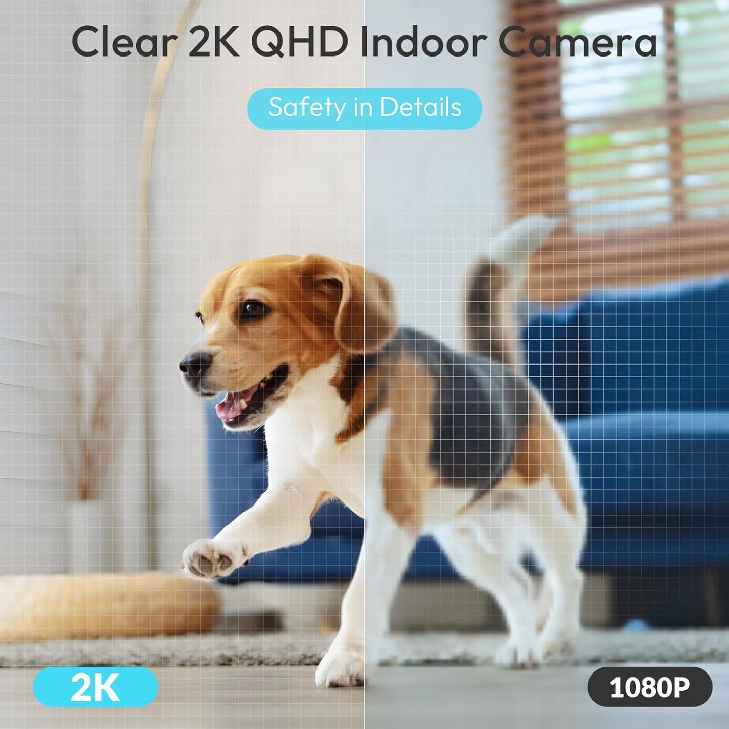 Rraycom 2Pack 2K 5G/2.4 360-Degree 24/7 Security Camera Indoor GHz Wi-Fi, Baby Monitor Pet/Dog Camera for Home