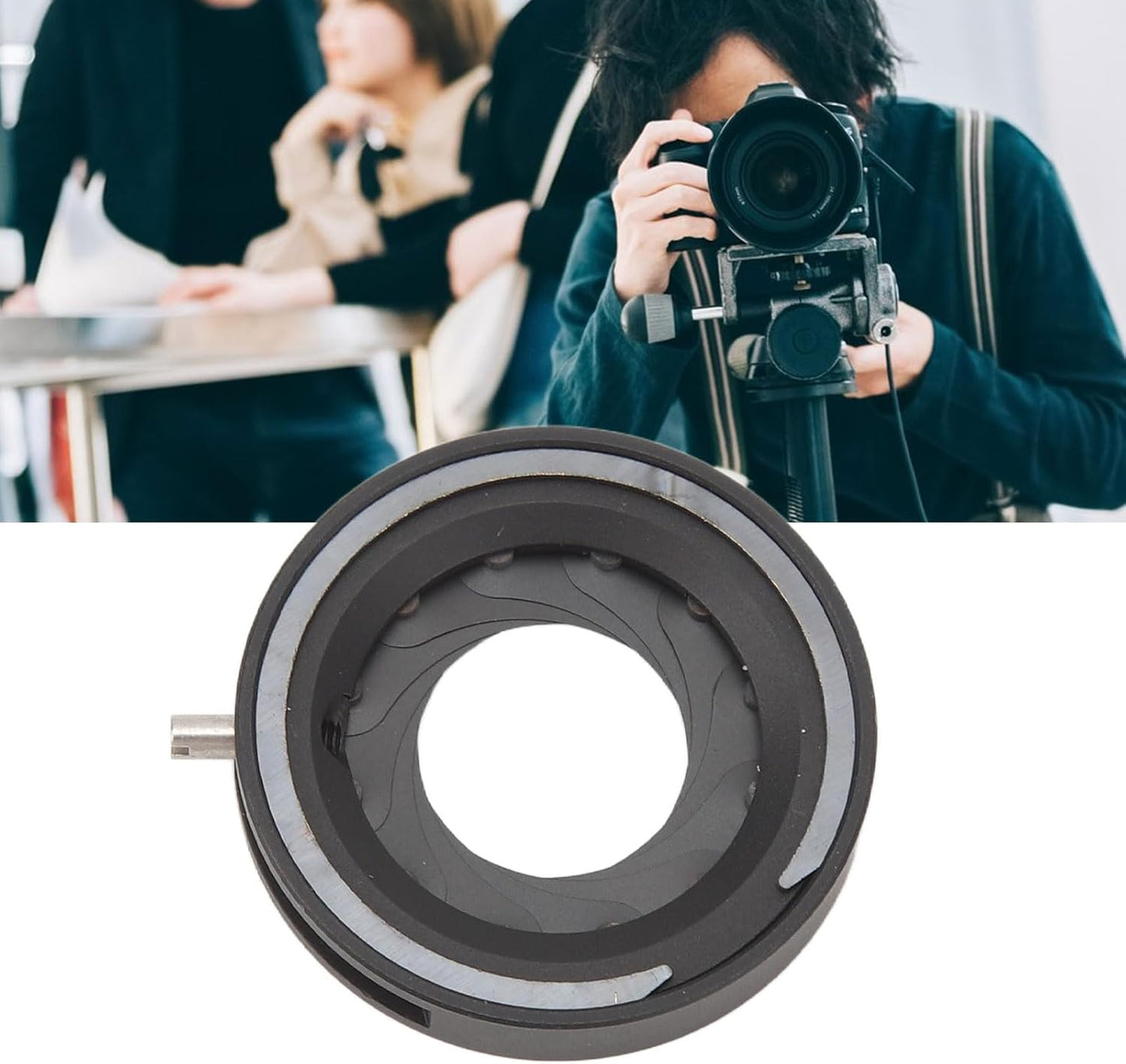 Yscryptoline 12 1.2 18mm Adjustable Iris Aperture Diaphragm, Manual Lens Adapter with Blades, to Aluminum Alloy Iris