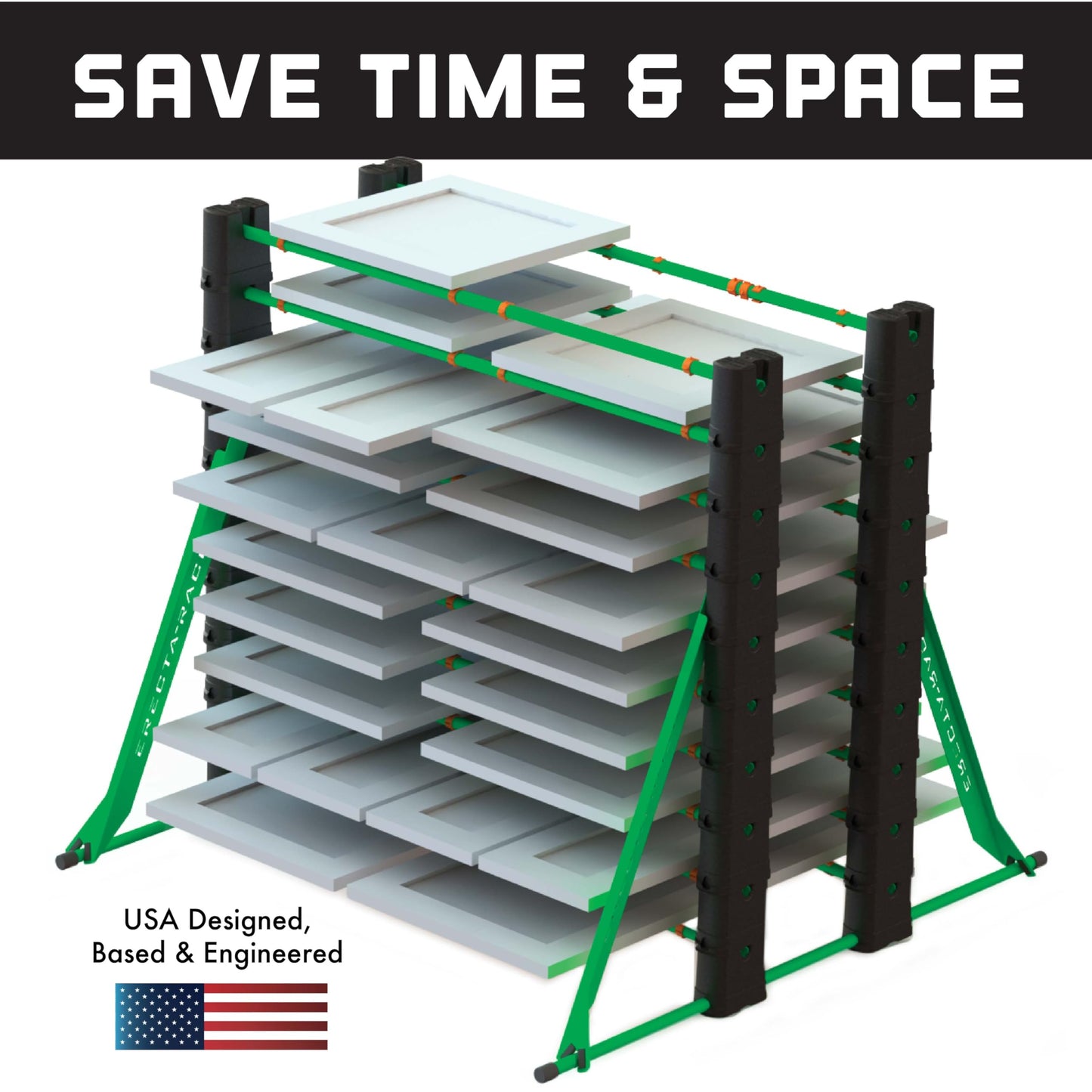 Portable Paint Drying Rack : Adjustable 10-Level Paint Rack for Cabinet Doors, Trim, Full-Size Doors, Art Projects. Space Saving, Heavy Duty, Powder Coated Steel, 500lb Capacity Door Painting Stand