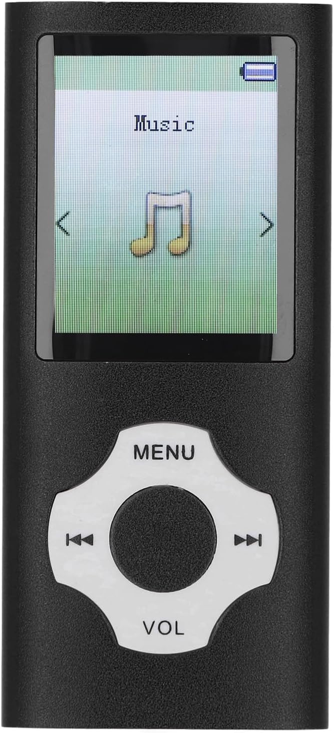 Jectse MP3 MP3 MP4 16GB Bluetooth Player, Ultra Slim Player Portable Music Player with Small Memory Card, Noise