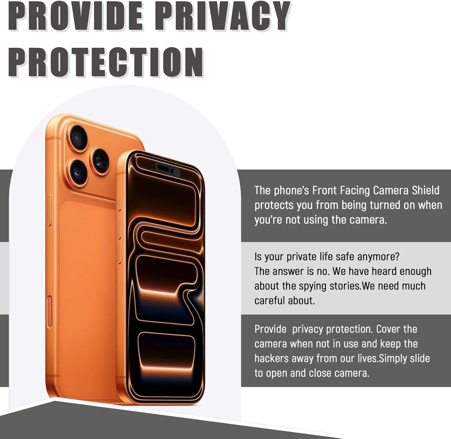 17/17 17 Pro/17 2 Pack-Black Front Camera Cover Compatible for iPhone Air / Pro Max,Webcam Cover Protect Privacy