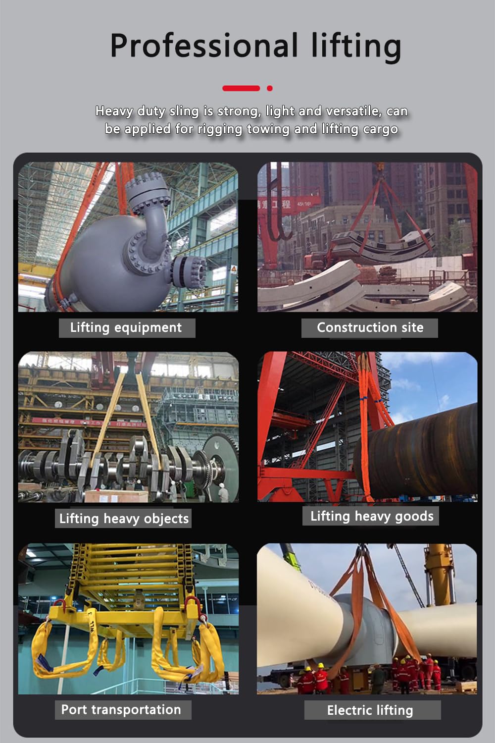 Eye and Eye Round Sling 33000lb 16.4FT Sling Strap Rigging Polyester Endless Lift Sling for Hoist Heavy Duty Objects Heavy Duty Poly Lifting Sling Polyester Eye and Eye Round Sling【15T-5M】
