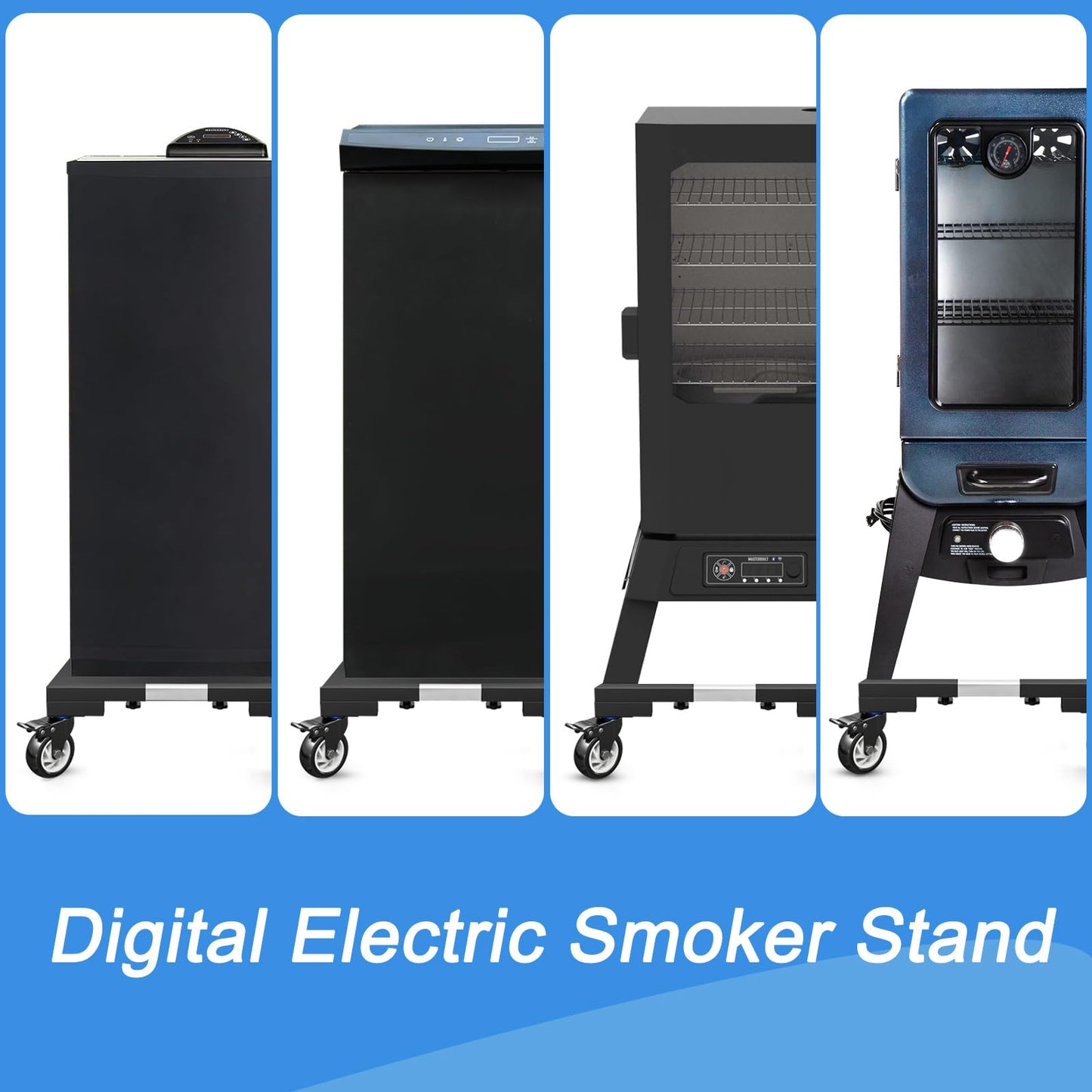 LYUND Heavy Duty All Steel Smoker Stand with 5 Inch Casters Wheels, for Vertical Electric Smoker&Digital Electric Smoker Universal Mobile Base