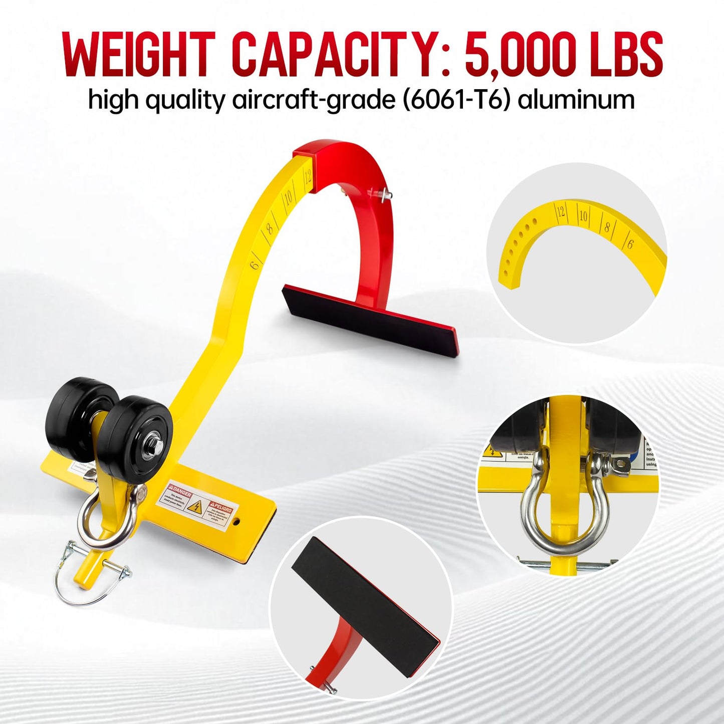 Roof Anchor, Roof Hook for First Man Up (FMU) & Last Man Down (LMD), Heavy-Duty Roof Safety Anchor – 5,000 lb Capacity for Steep-Slope Roofs (6/12 to 12/12 Pitch) | Fall Protection for Roofers
