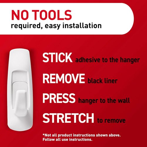 Command 5 lb Large Utility Hooks - Damage-Free Adhesive Wall Hooks for Home & Office Organization | 12 Strips Included