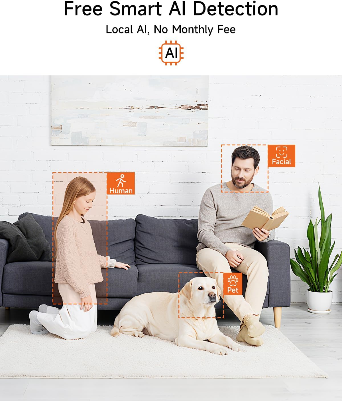 CINMOORE 5G 3K 2-Way 2.4G/5G Pet Camera Indoor with Phone App, Cat Dog Cameras with Speaker, Pan-Tilt WiFi Baby Monitor