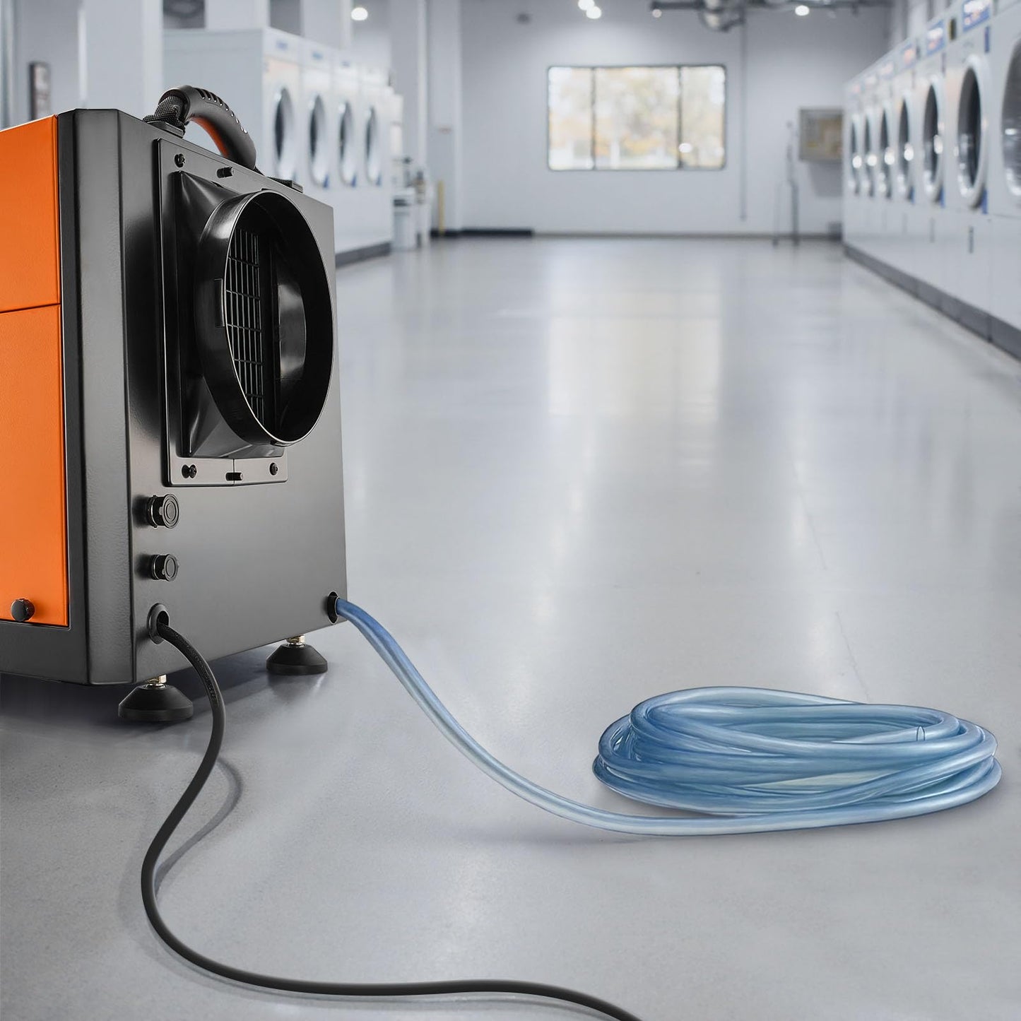 VEVOR 125 Pints Commercial Dehumidifier with Drain Hose, Portable Crawl Space Dehumidifiers for Basement Storage Room Industrial Grade, Auto Defrost/Drainage, Heavy-duty Galvanized Steel, LED Indicate