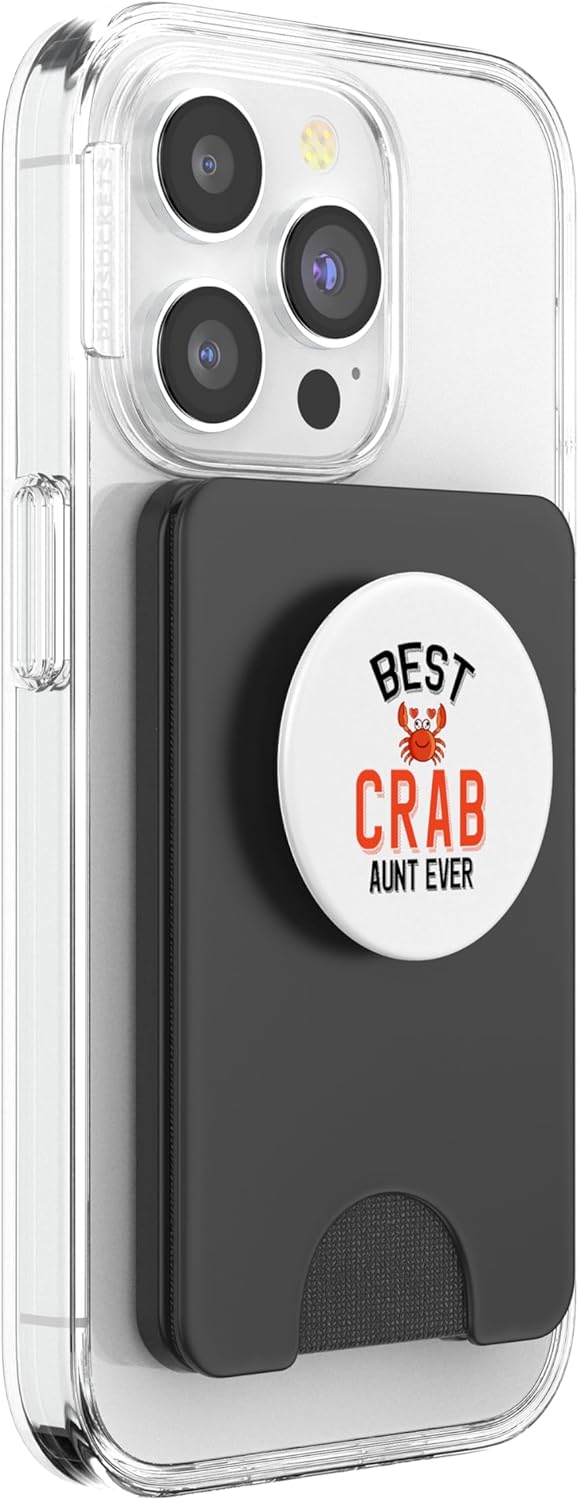 Cute Crab Family Apparel Best Crab Aunt Ever Cute Crab Lover PopSockets PopWallet for MagSafe