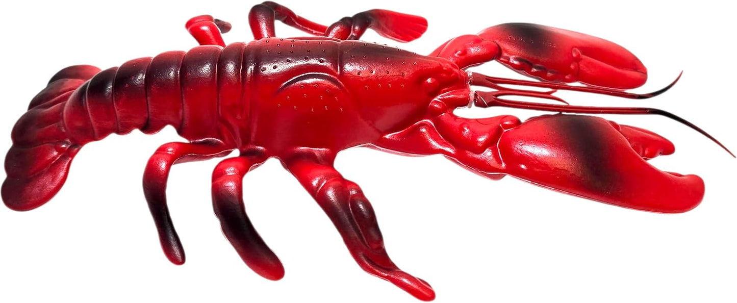 (11") (1) Realistic Red Maine Lobster Plastic Prop for Dinner Party Birthday Oceanic Decoration Fish Net Crab Sea Ocean