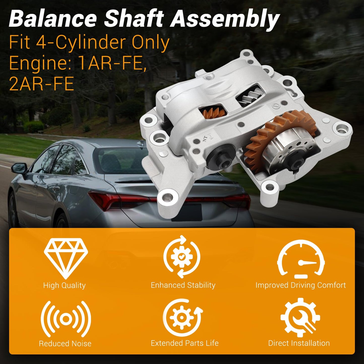 Keriolee 13620-36020 Engine Balance Shaft Assembly, 2ARFE Balancer Assy fits for 2009-2019 Toyota Avalon Camry RAV4 Sienna 2.5L 4-cylinder models, 13620-0V050 Tested Aftermarket Parts