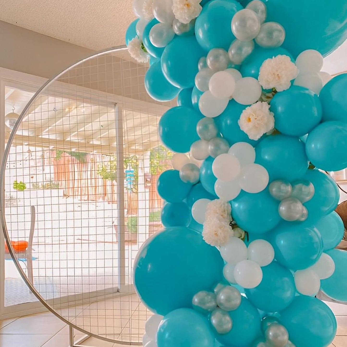 Voircoloria 12-Inch Teal Balloons - 110 Pack of Turquoise Latex for Graduation, Weddings & Parties