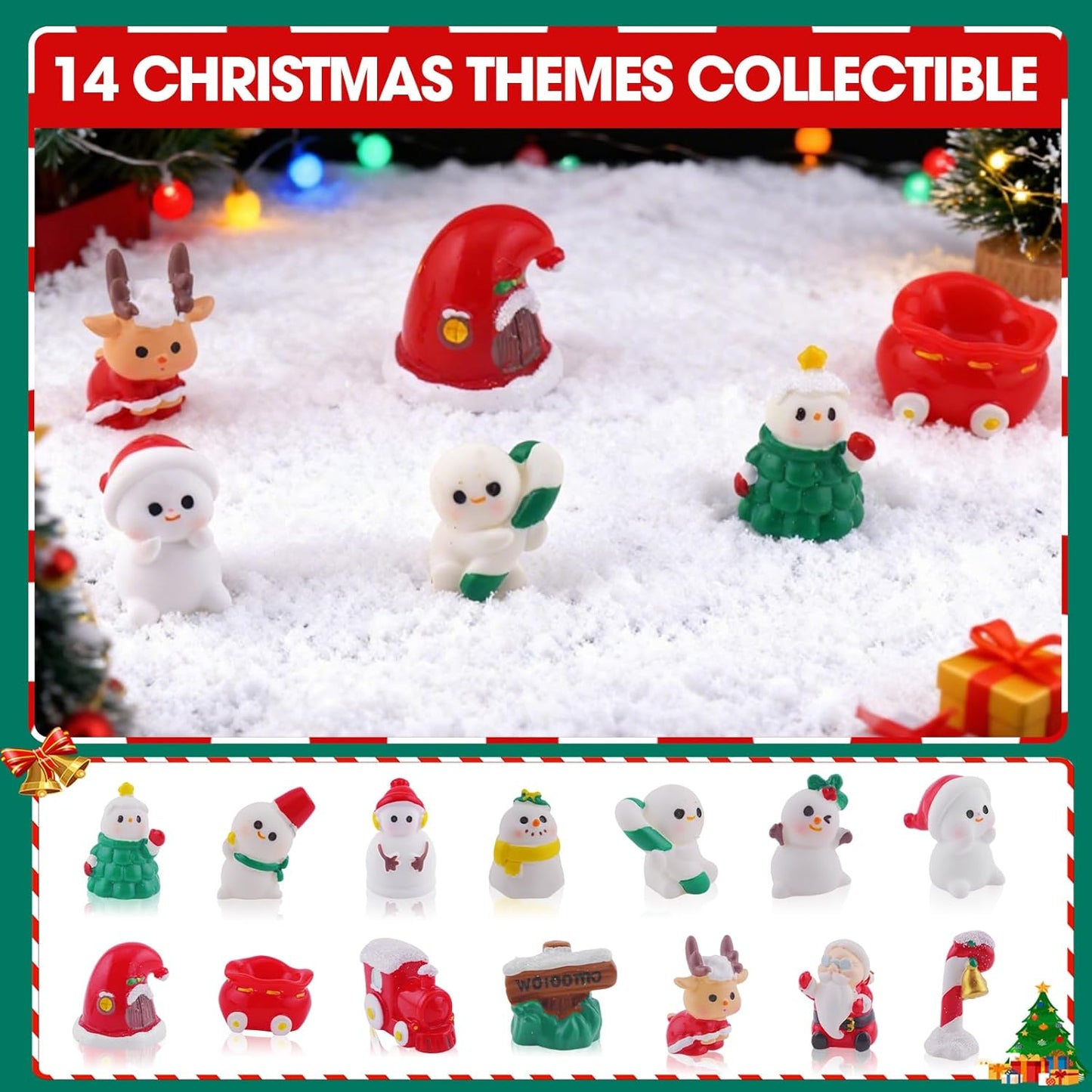 Skiennix Christmas Advent Calendar Bracelets - 24 Days of Fun Countdown | 14 Collectible & 10 DIY Jewelry Kits for Teens & Kids