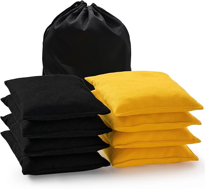 Cornhole Bags Set of 8 Regulation Corn Hole Bean Bags for Cornhole Game, Professional Weather Resistant Corn Hole Bags with Tote Bag