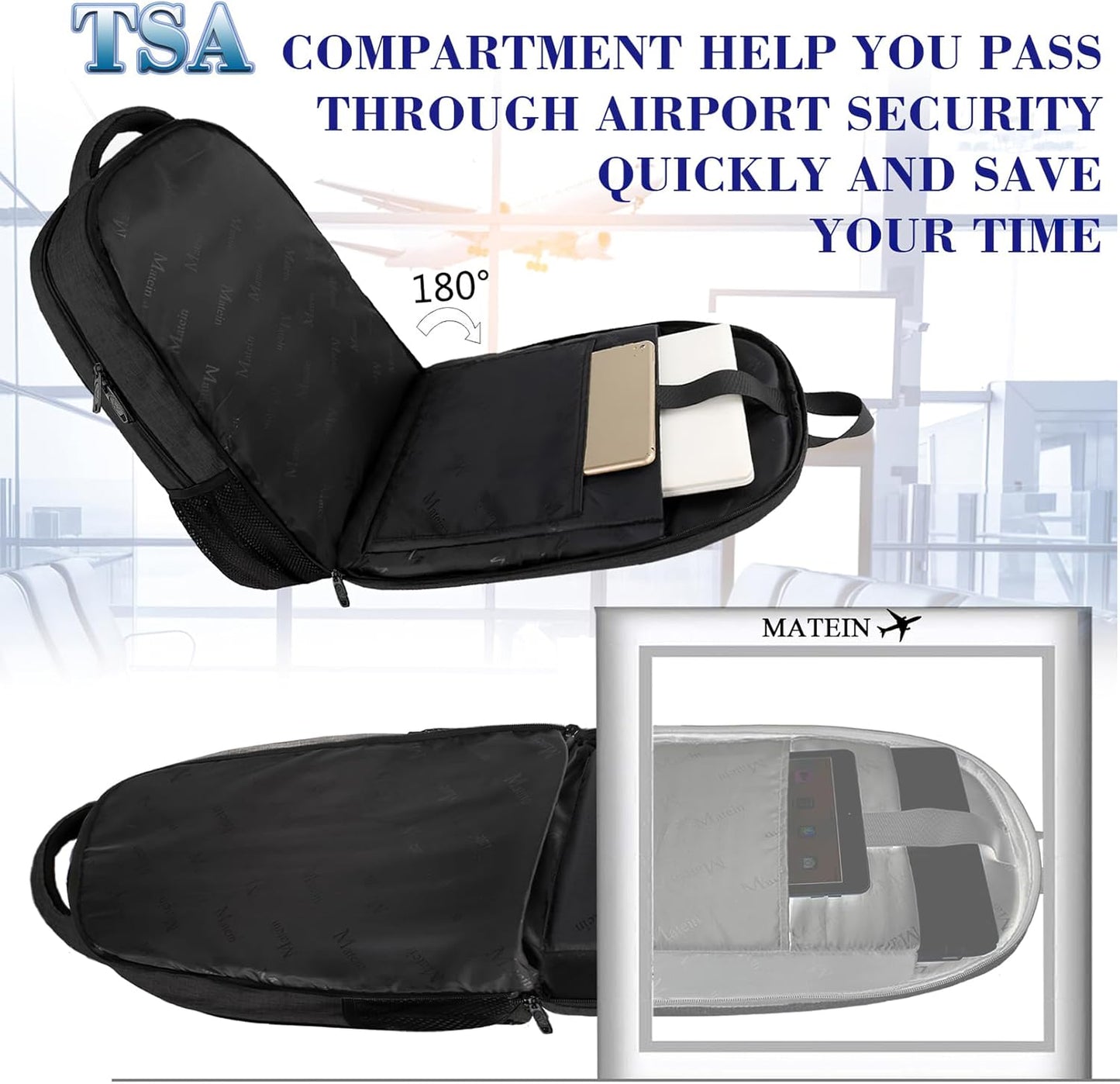 Backpack, 17 Inch Backpack, Backpack MATEIN Extra Large Travel Laptop Anti Theft TSA Friendly Business Work College