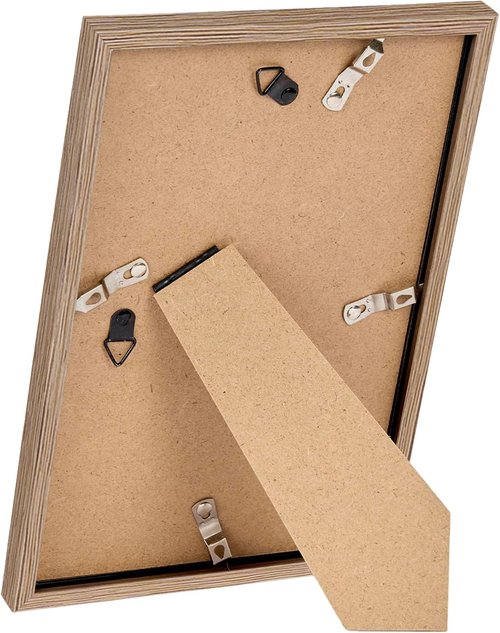 JCJMY 11x12 Rustic Brown Picture Frame - Versatile Wall & Tabletop Display with Shatter-Resistant Plexiglass