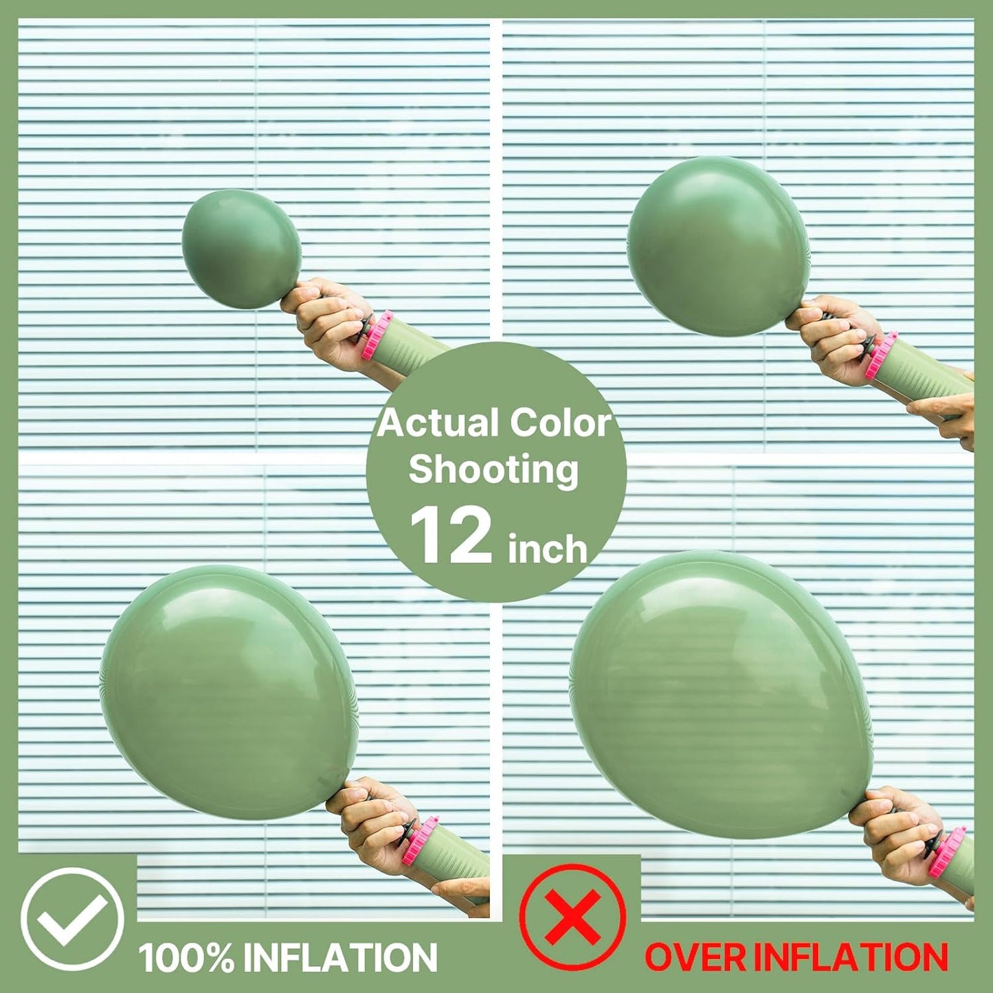 PartyWoo Sage Green Balloons - 140-Piece Set with 12", 10", 5" Sizes | Boho Jungle Party Decor