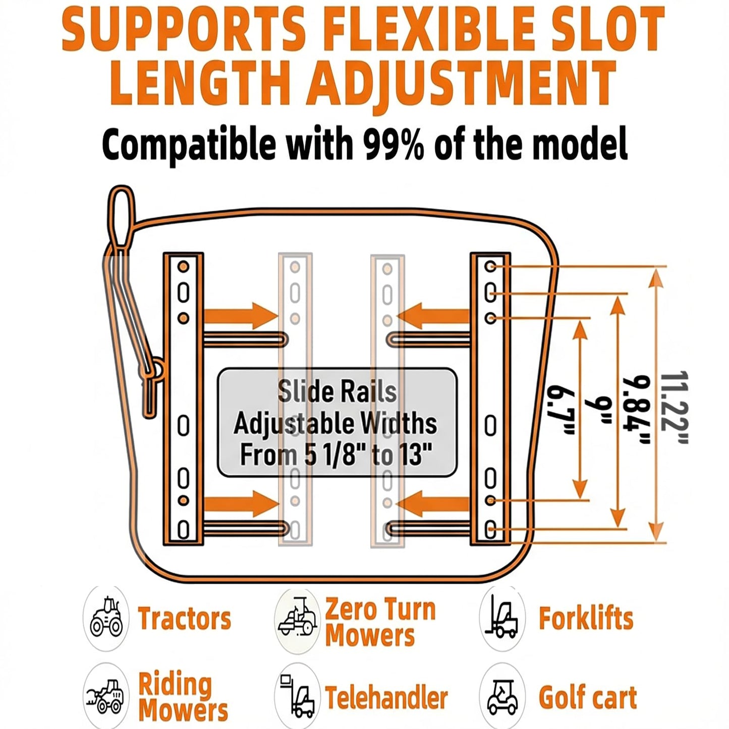 SEATIN Universal Forklift Seat,Tractor Seat with Micro Switch,Armrest and Safety Belt,for Tractor,Mower,Skid Loader,Telehandler,Backhoe,Excavator Dozer