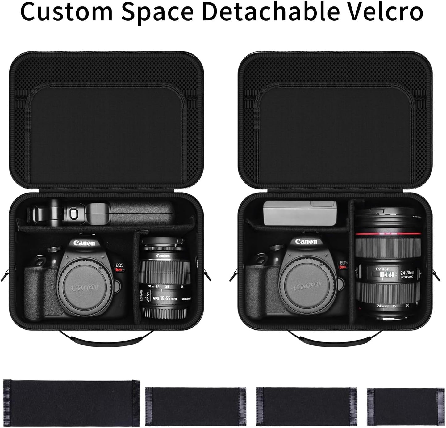 bibuks T7/R50/R100 Hard Shell Camera Case Compatible with Canon EOS Rebel and More DSLR & Mirrorless Cameras Portable