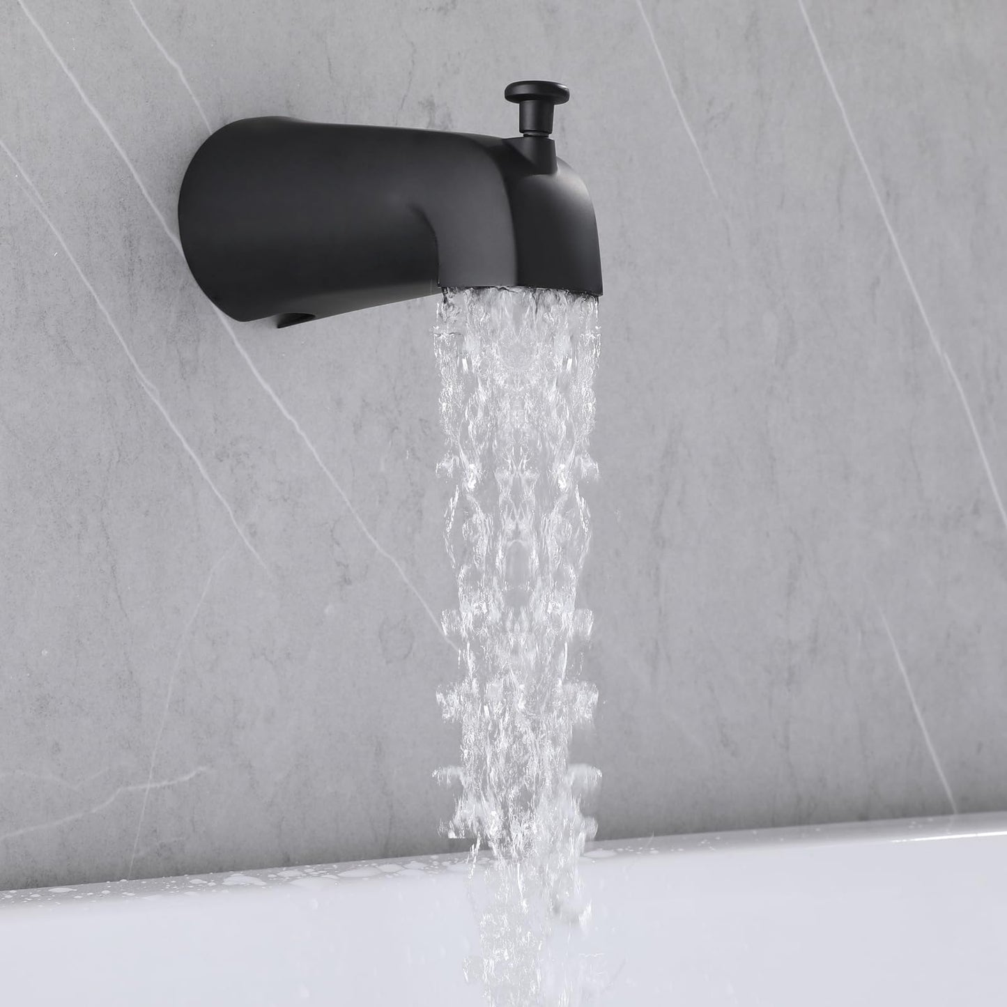 FSCEPIXI 2 Handles Shower Faucet Set with Tub Spout Bathtub Shower Faucet Combo Set Shower System Complete Tub and Shower Trim Kit Matte Black
