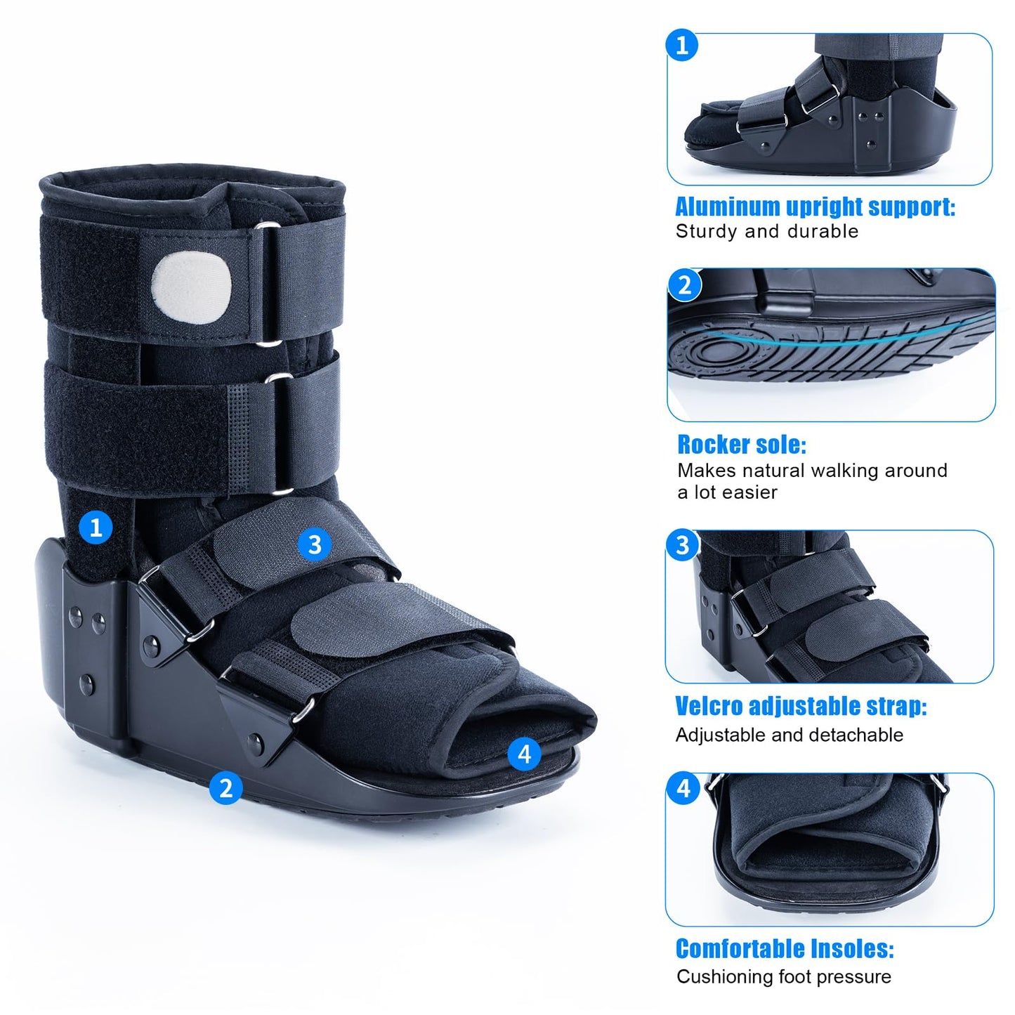 kefit Walking Boot Fracture Boot for Broken Foot, Sprained Ankle-Medium