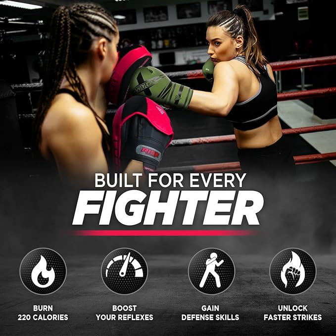 WYOX Curved Focus Mitts for Boxing & MMA | Durable PU Leather Punching Pads with Adjustable Strap | Ideal for Muay Thai, Kickboxing, Martial Arts Training – Hand Target Strike Shield for Men & Women