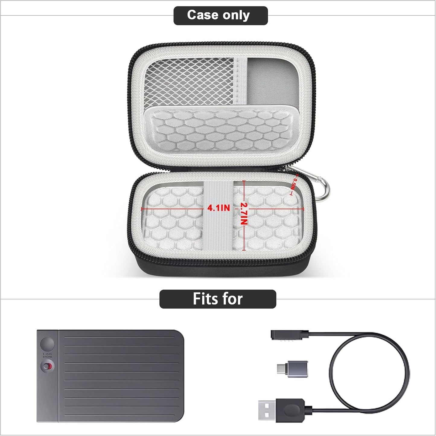 Travel Carrying Case Compatible with Plaud Note/for Plaud Note Pro AI Voice Recorder, Hard Storage Bag for Digital