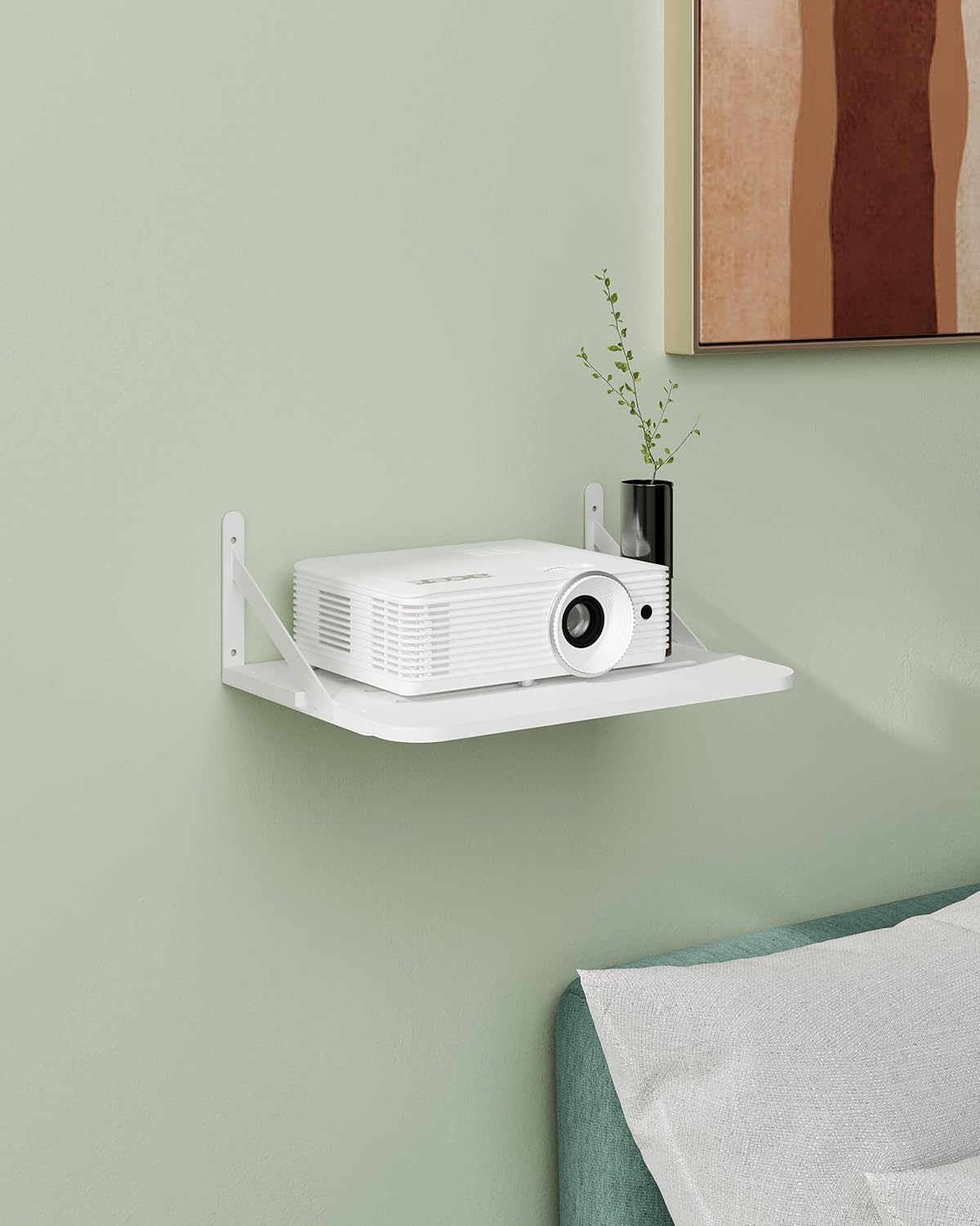 Small Mini Projector Shelf, Modem Shelf, Router Shelf, Floating Projector Wall Mount, Projector Shelf for Wall, Holder