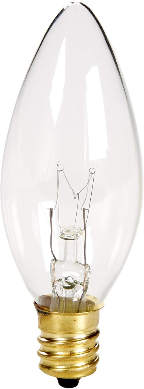 Holiday Joy C26 Christmas Candelabra Replacement Night Light Bulbs - 7W E12 - 120V (12 Pack)