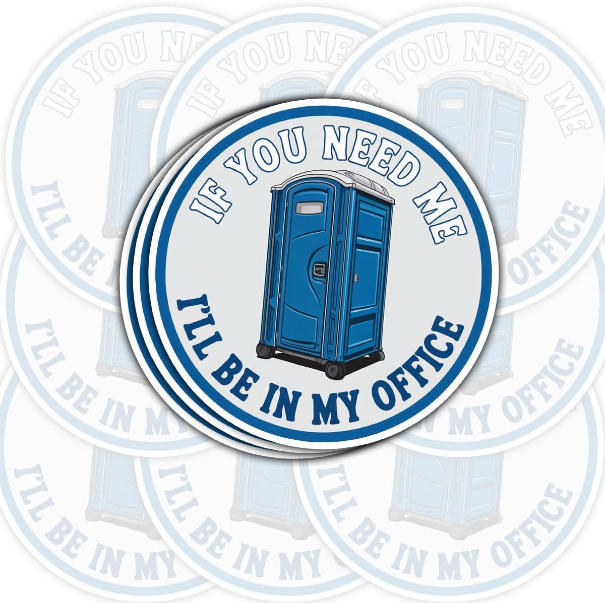 3 Toolboxes, 3 Inch Pcs Funny Porta Potty Sticker If You Need Me Ill Be in My Office Decal, Construction Humor Vinyl