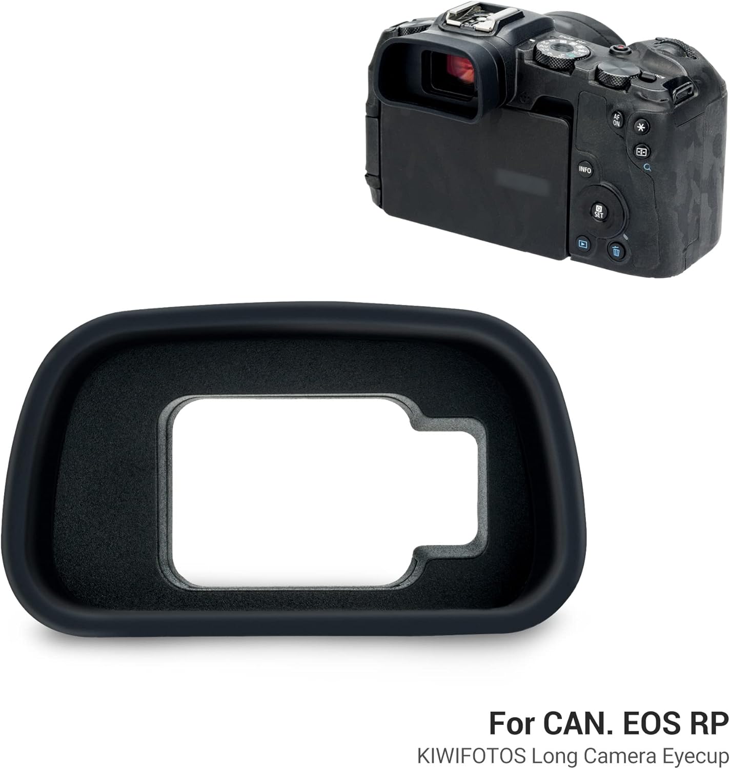 R8 JJC Camera Eyecup Eyepiece Viewfinder for Canon EOS & RP Mirrorless Camera with Extended Soft Silicone Design