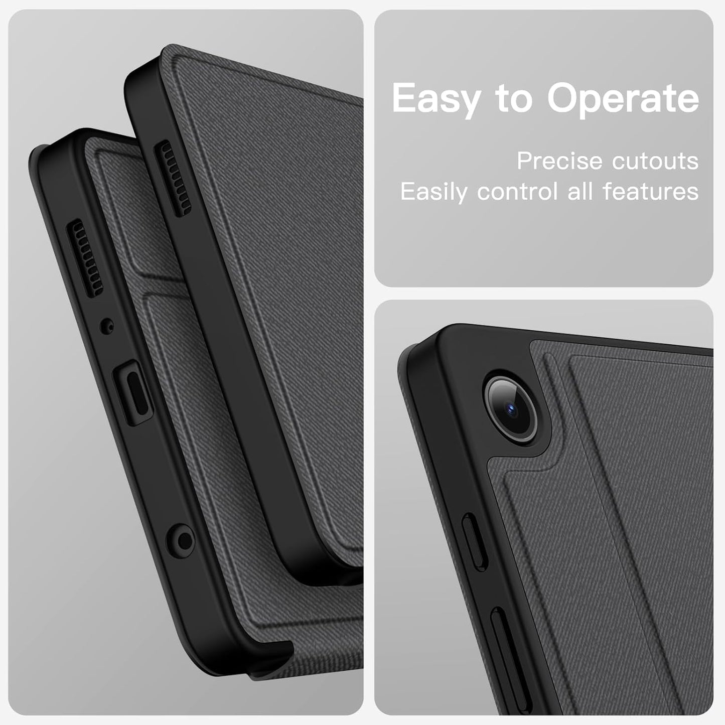 JETech A9 8.7-Inch 2023, Case for Samsung Galaxy Tab Slim Folio Stand Protective Tablet Cover, Multi-Angle Viewing