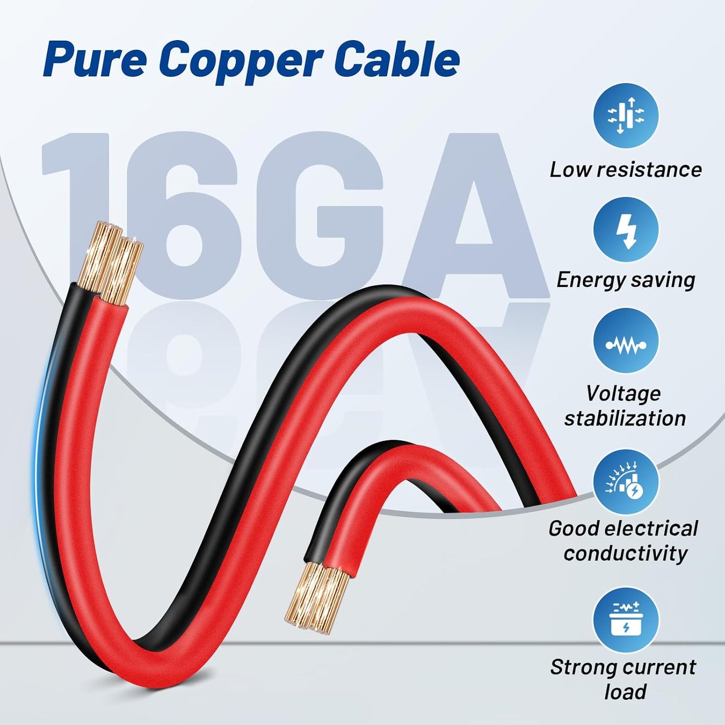 3 16AWG with15A Anina CB Radio Power Cable Pin Heavy Duty Fuse Compatible with Cobra, Galaxy, Midland Direct to Car