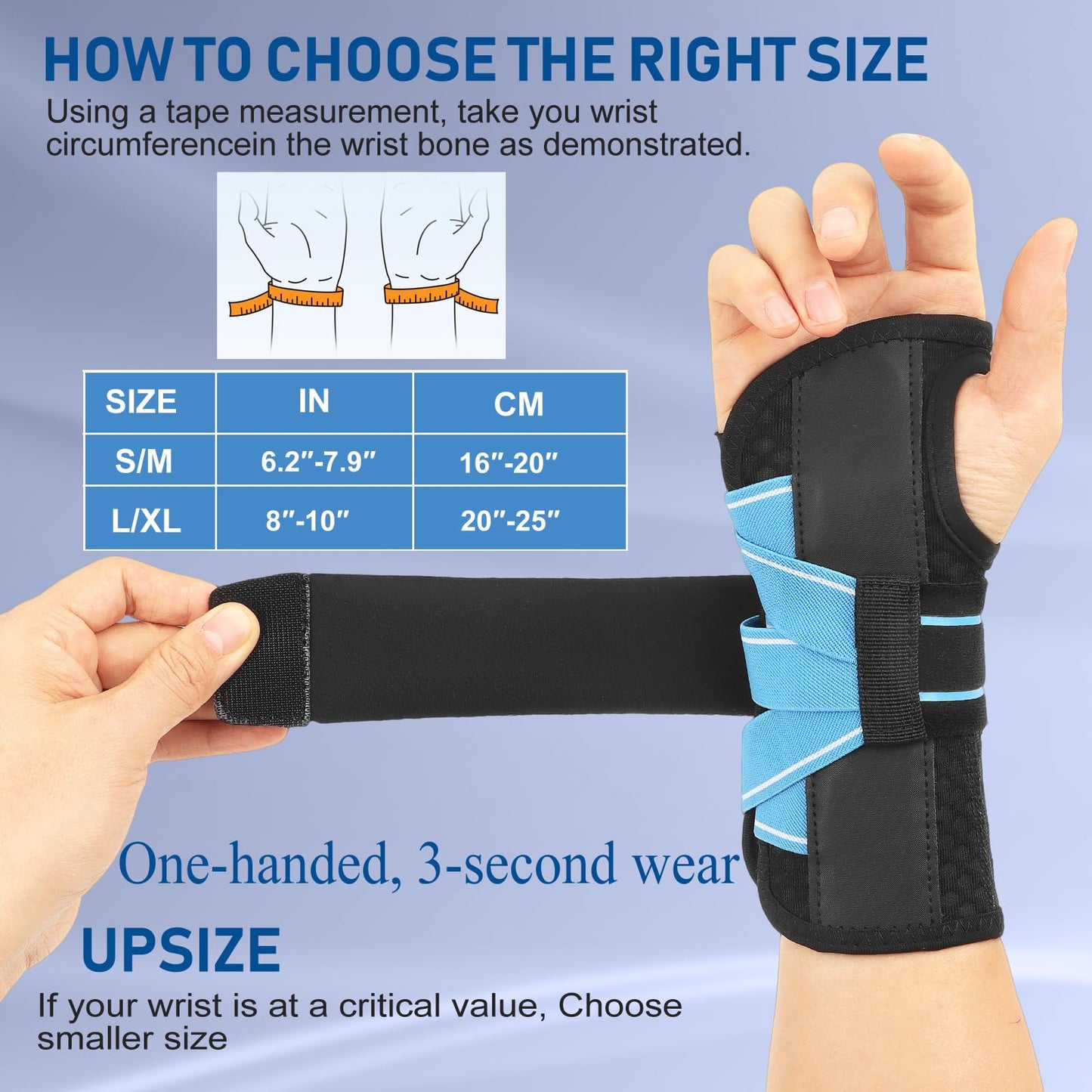FENGJIDA Wrist Brace for Carpal Tunnel & Arthritis Relief - Adjustable Breathable Night Sleep Support with Metal Splint, Wrist Support for Tendonitis & Pain, Fits Left or Right Hand