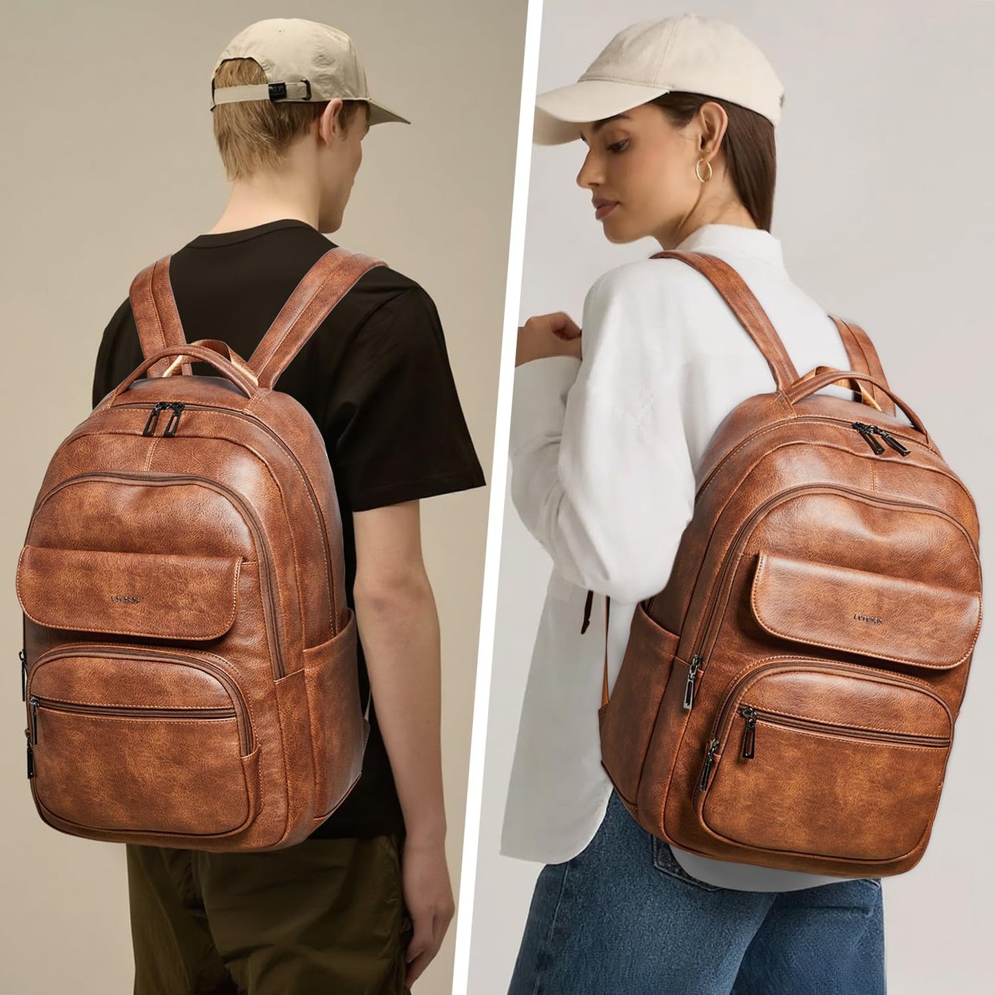 37L Backpack Backpack BackPack Daypack Backpack Leresas Vegan Leather Purse for Women Mens Travel Work Laptop Teacher
