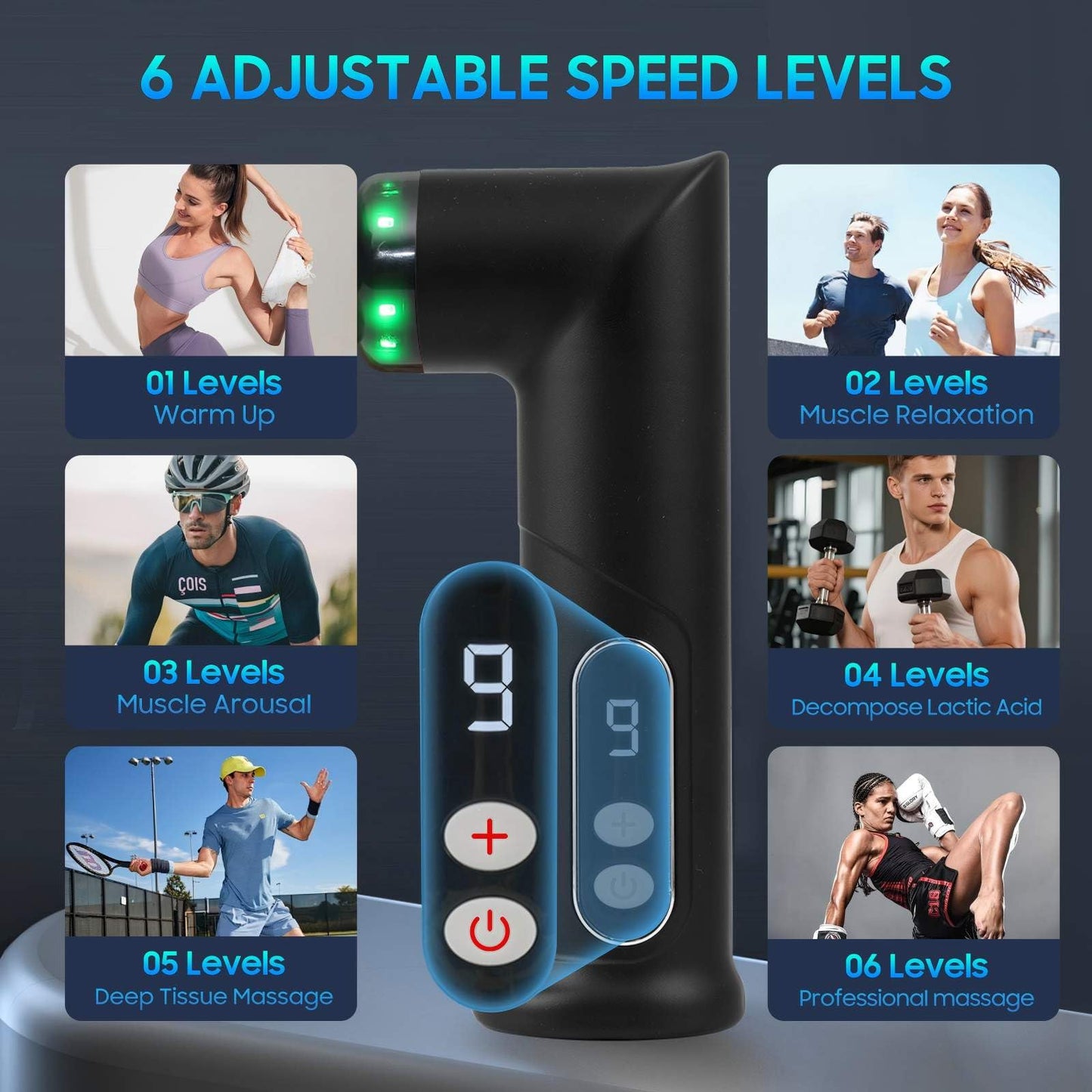 JOYSUWERUN Massage Gun – Mini Massage Gun for Portable Deep Tissue Massage – Quiet Massage Guns for Muscle Relaxation,