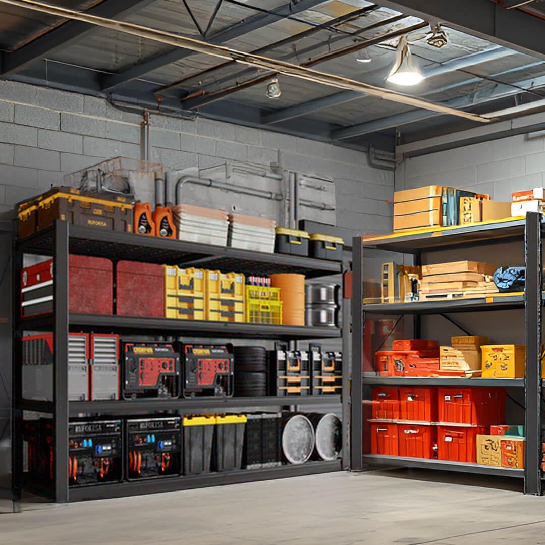 SKZNSA 30" Deep Garage Shelving Unit, 55" W x 30" D x 72" H, Heavy Duty Garage Storage Shelves, 4 Tier Industrial Adjustable Shelves for Basement Warehouse, Commercial Shelving