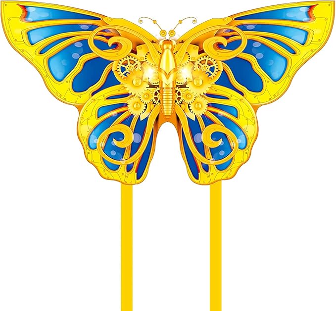 Mint's Colorful Life Butterfly Kite for Kids & Adults Easy to Fly, Large Single Line Kites with 300ft String Kite Handle