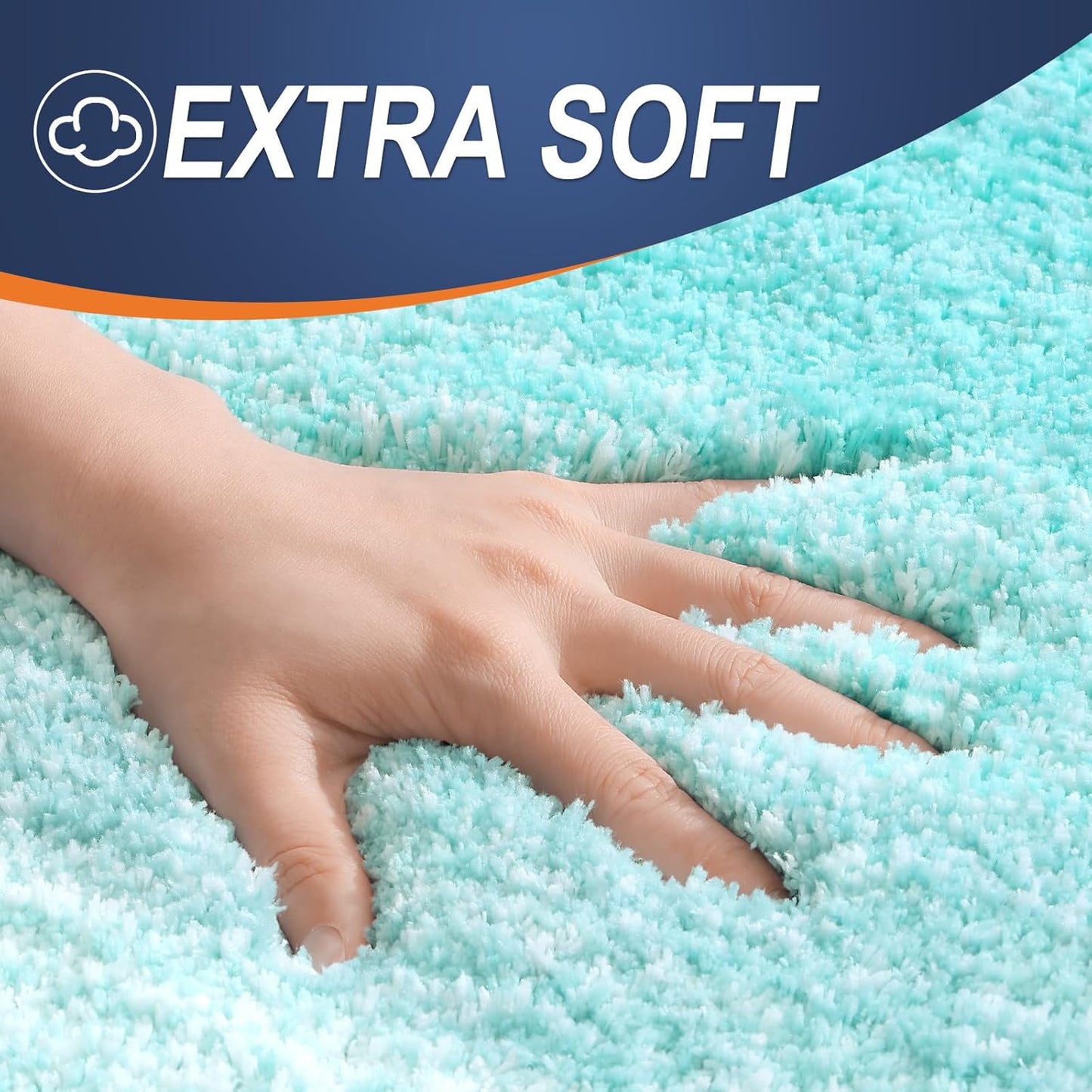 OLANLY Bathroom Runner Rug - Extra Soft Microfiber Mat | Quick Dry, Washable, 70x24, Teal