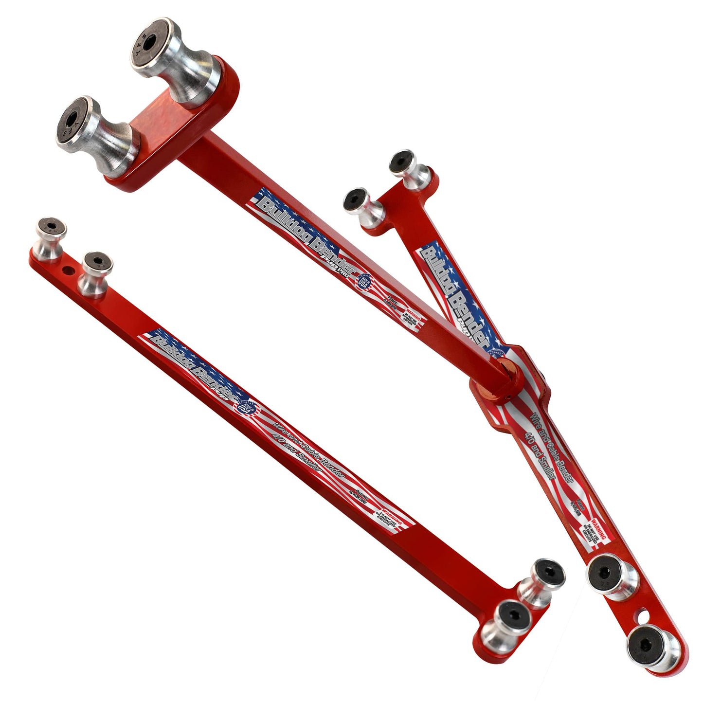 Bulldog Bender Pup Cable Bending Tool 4/0 AWG or smaller, 3-pc. Set: 14" Std. Handle, 14" Pro-Handle and 11" Adapter