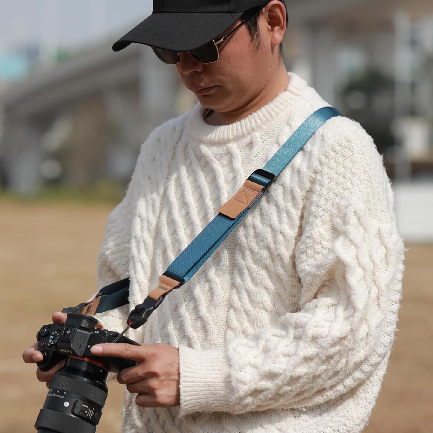 1.73 inch 198 lbs Quick Release Camera Strap - Compatible for Peak Design Buckle Wide Adjustable Length Load Capacity