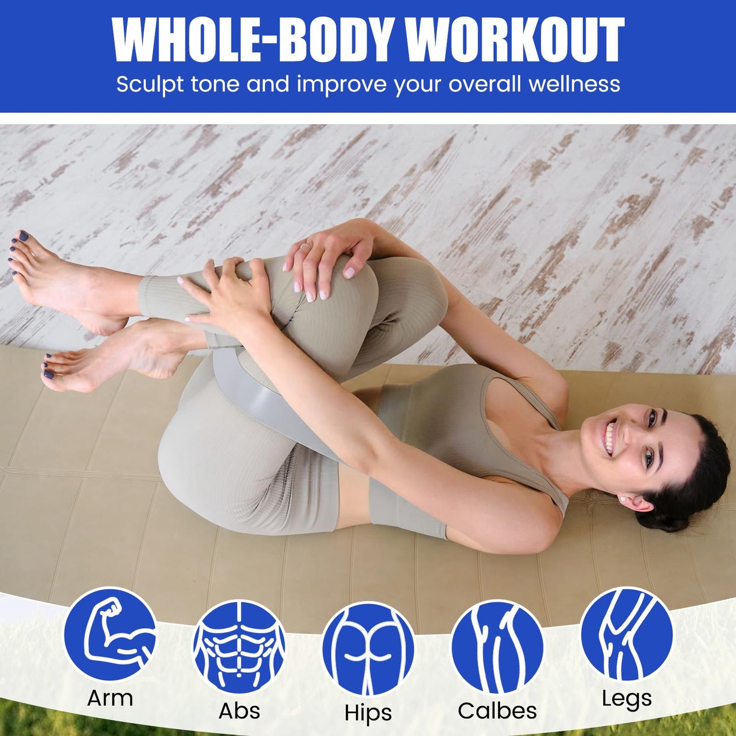 Soulchen 30 Pcs Core Sliders and Resistance Bands Exercise Glider Discs Gifts 40 Lbs Resistance Loop Exercise Bands for Group Training Classes Fitness Slider Workout