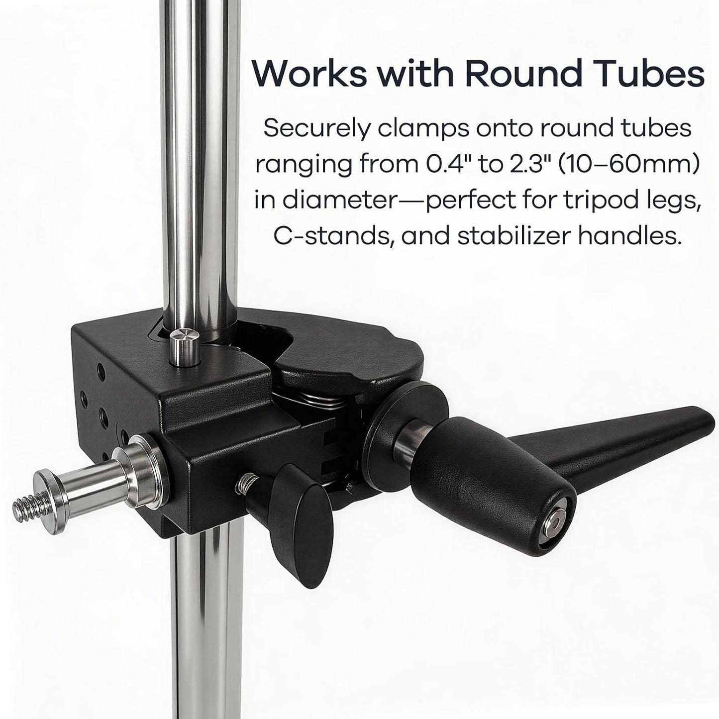 5/8" 33lb (15kg), Heavy Duty Super Clamp Mount Kit with Stud for DSLR Camera, Tripod, LED Light & Video Lighting