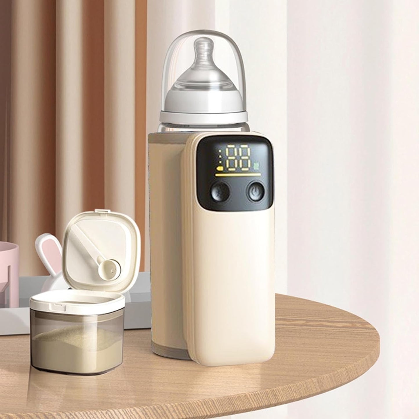 LICAEVEY Milk Bottle Warmer, Portable USB Cordless Constant Temperature Milk Bottle Warm Insulation Cover with Smart