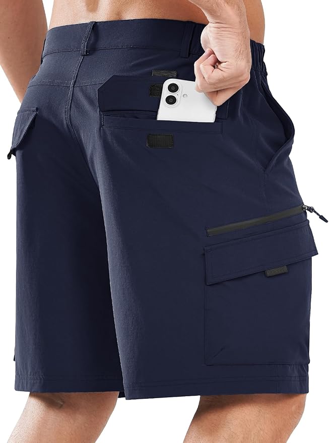 NORTHYARD Men's Cargo Hiking Shorts 9" Lightweight Outdoor Tactical Work Camping Sport Golf Casual Travel Fishing Multipocket