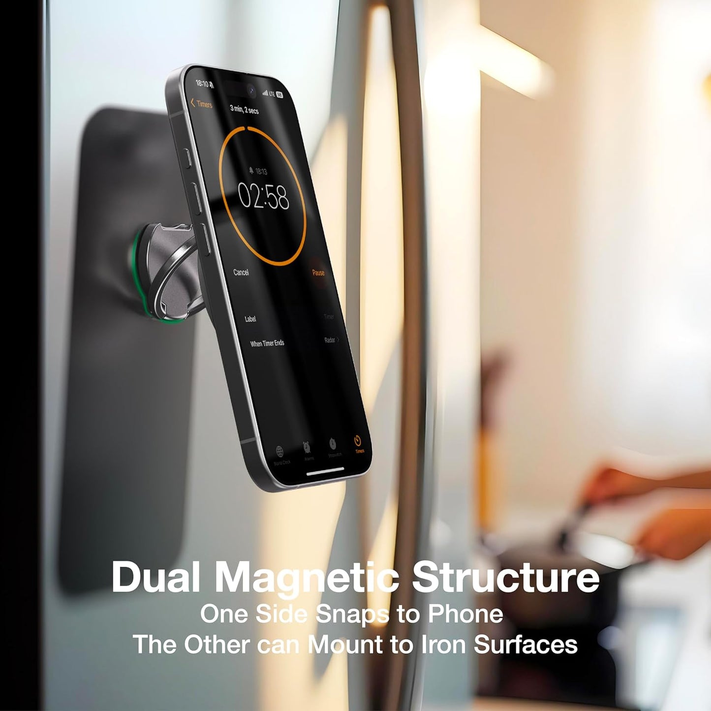 AMAZINGthing 17/16/15/14/13/12 [Titan PRO MagFlex Grip Removable Phone Grip & Kickstand, Dual-Magnetic Mount