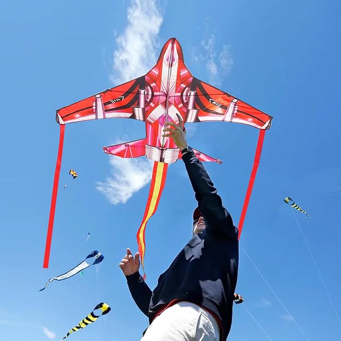 Kites for Kids & Adults, Beach Kites Set for Beginners, Easy to Fly Large Kites Pack for Boys and Girls, Kite String Included, Perfect for Outdoor Activities