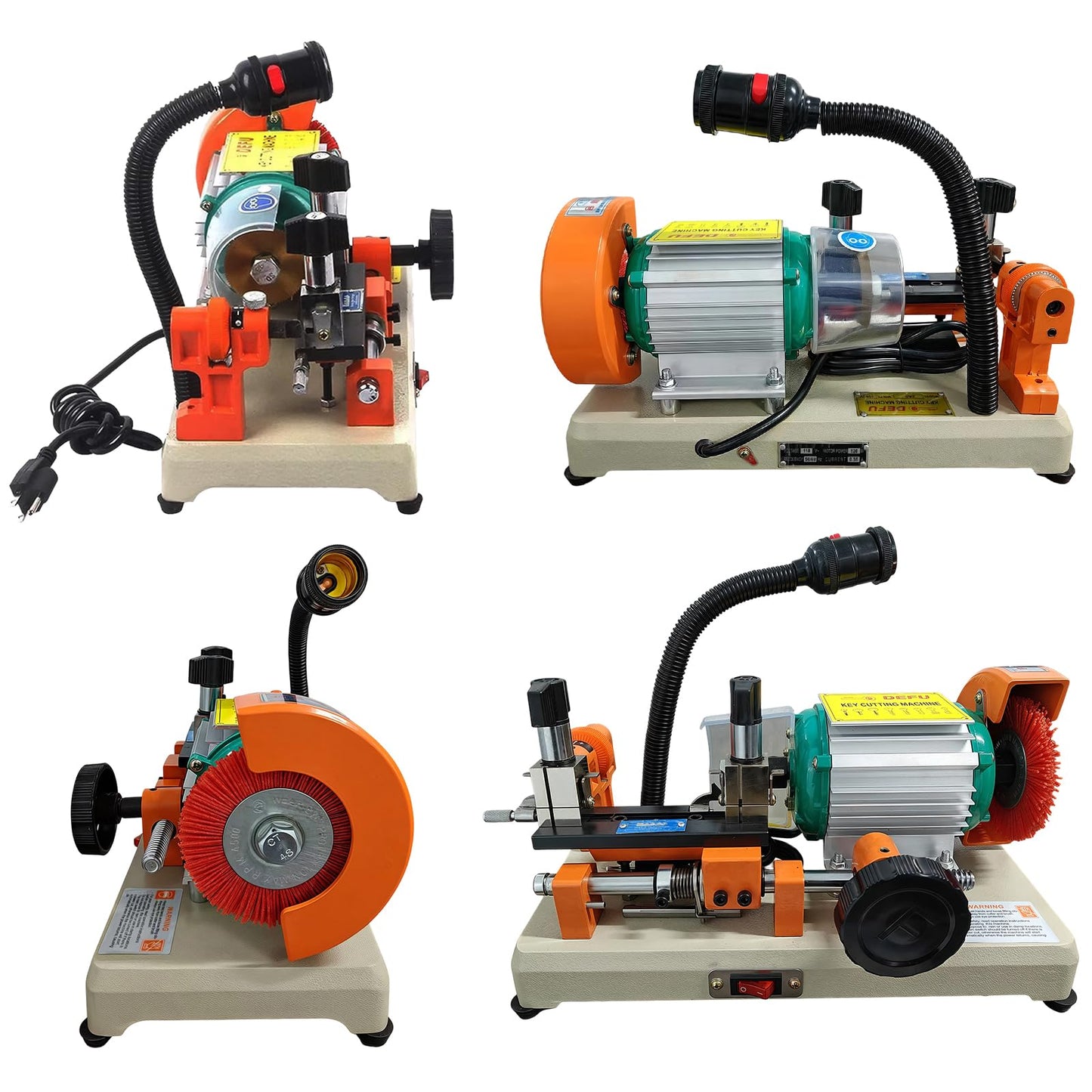 YLINKZORMA 110V Upgraded Horizontal Key Cutter Cutting Machine with Brush, Car Keys Maker Tool, Metal Slotting Machines Efficient for Locksmiths & Hardware Stores