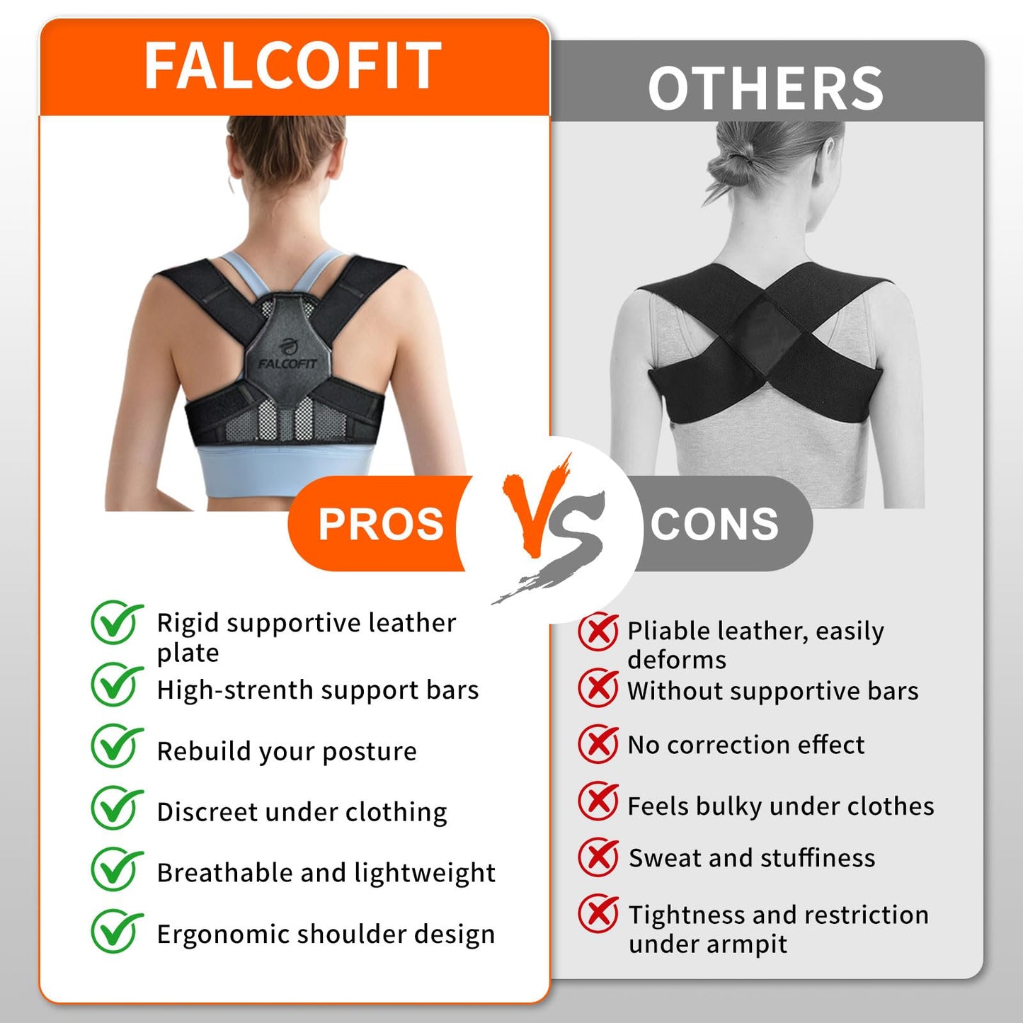 Posture Corrector for Women, Adjustable Upper Back Brace with Enhanced Support, Invisible Under Clothes, Breathable Back Straightener for Neck, Back Pain Relief, Correct Hunchback, Slouching (Small)