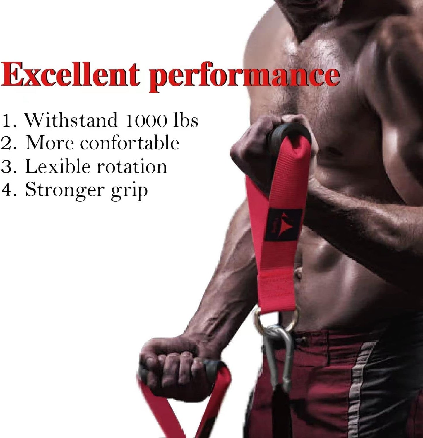 Vigoog Heavy Duty Gym Workout Handles Attachment for Cable Machine,Resistance Band,Pulley System Home Exercise Equipment, Comfortable and Stronger Grip